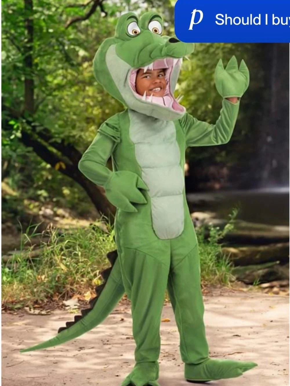 Disney Kids XL (fits small adult) Tick-Tock the Crocodile costume Peter Pan